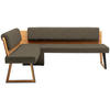 ECKBANK 155/195 cm  in Schlammfarben, Wildeiche  - Wildeiche/Schlammfarben, Design, Holz/Textil (155/195cm) - Venda