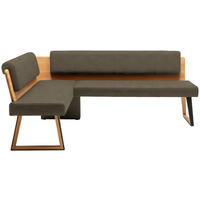 ECKBANK 165/215 cm  in Schlammfarben, Wildeiche  - Wildeiche/Schlammfarben, Design, Holz/Textil (165/215cm) - Venda