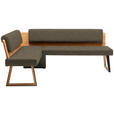 ECKBANK 165/215 cm  in Schlammfarben, Wildeiche  - Wildeiche/Schlammfarben, Design, Holz/Textil (165/215cm) - Venda