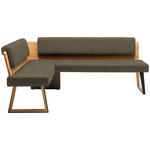 ECKBANK 155/195 cm  in Schlammfarben, Wildeiche  - Wildeiche/Schlammfarben, Design, Holz/Textil (155/195cm) - Venda