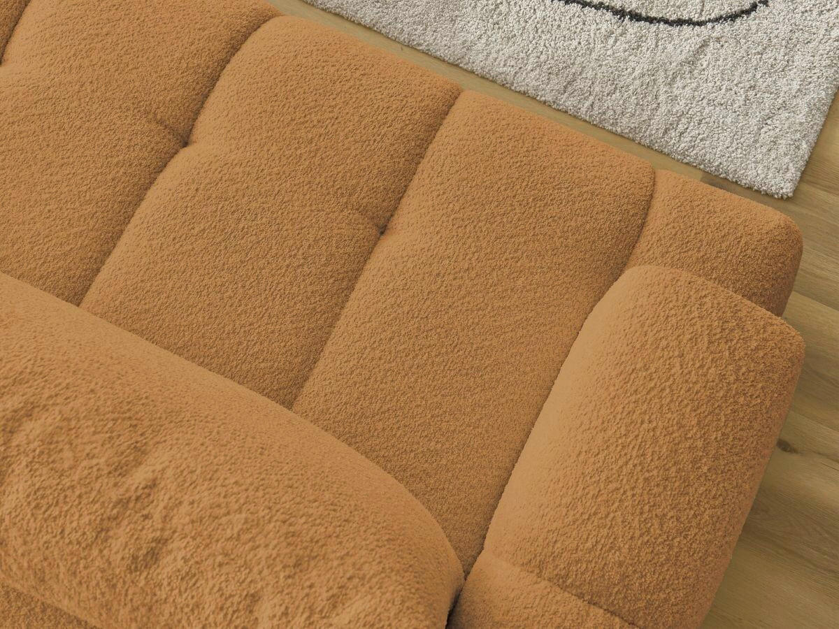 ECKSCHLAFSOFA FUJI Bouclé Gelb  inkl.  - Gelb/Schwarz, MODERN, Kunststoff/Textil (292/160cm)