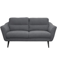2,5-SITZER in Webstoff Anthrazit  - Anthrazit/Schwarz, Design, Holz/Textil (187/87/88cm) - Livetastic