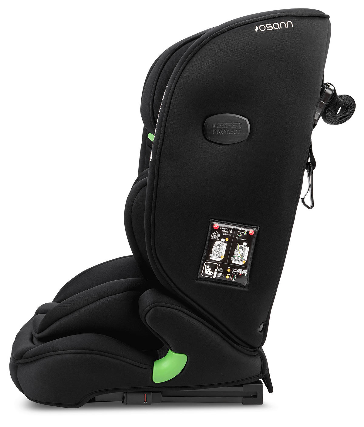 KINDERAUTOSITZ Flux Isofix eXT  - Schwarz, Basics, Textil (47/44/61,5cm) - Osann