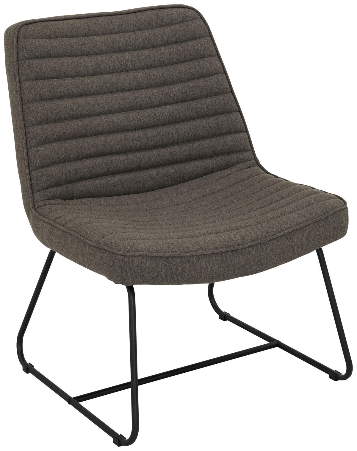 SESSEL Webstoff Grau    - Schwarz/Grau, MODERN, Textil/Metall (66/85/69cm) - P & B