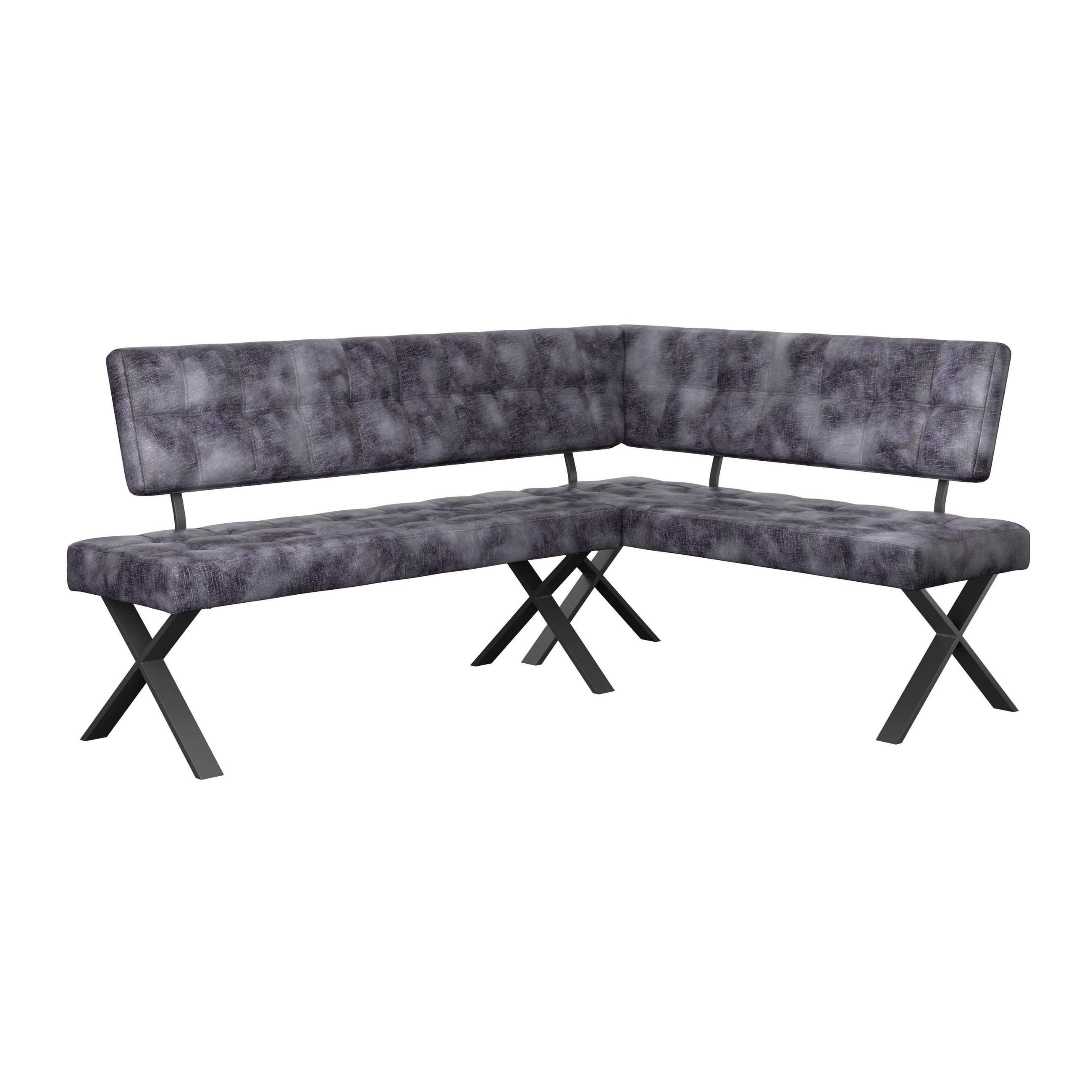 Eckbank Anthrazit Webstoff Donna 200x150 Cm