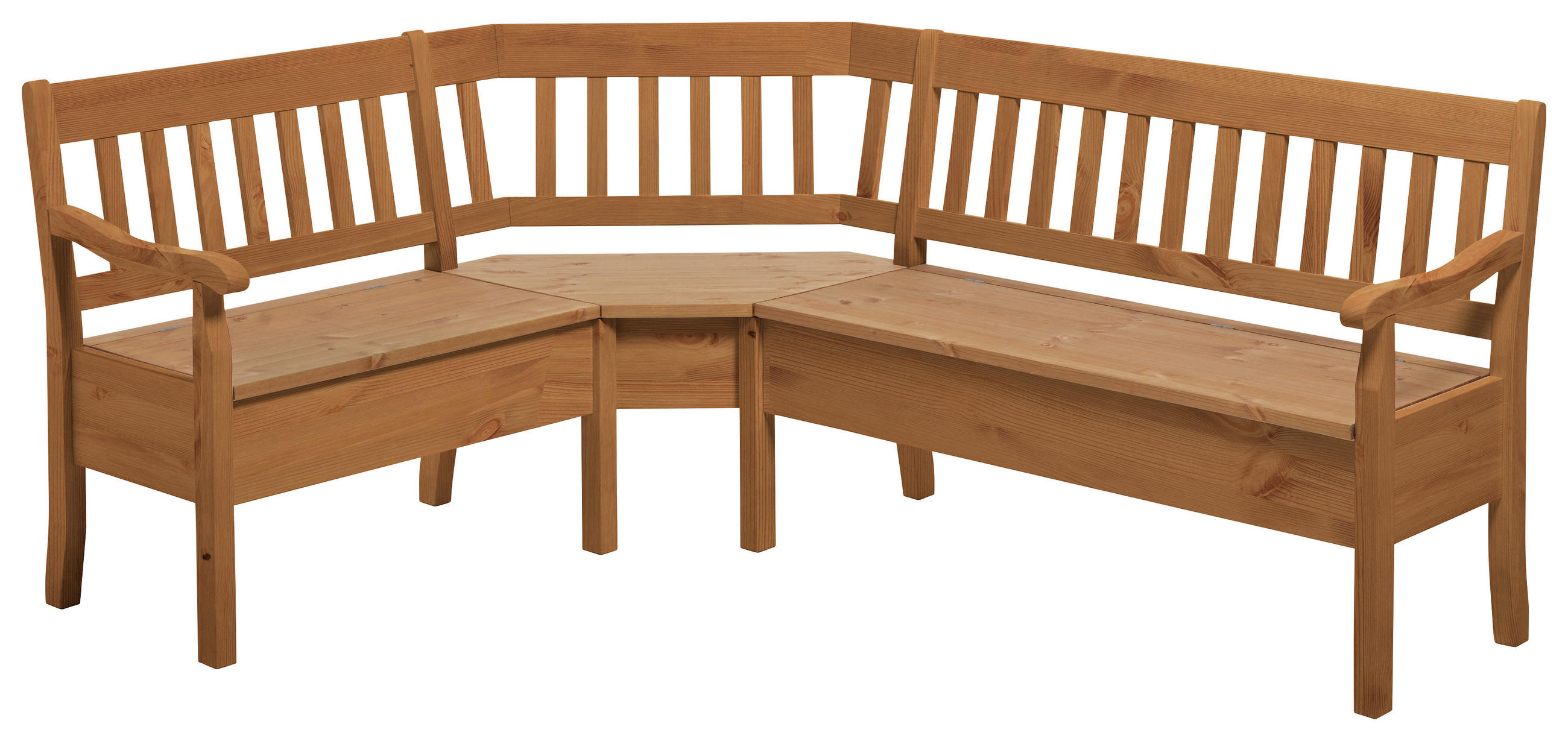 ECKBANK 147/170 cm Laugenfarbig Kiefer massiv - Laugenfarbig, ROMANTIK / LANDHAUS, Holz (147/170cm) - Boxxx
