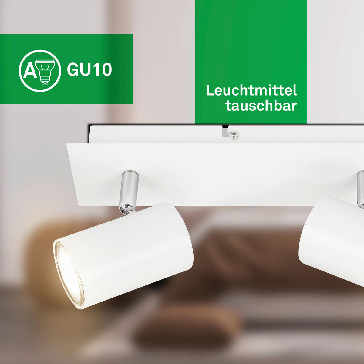 LED-STRAHLER Isil A 45/8/12,3 cm   - Weiß, Basics, Metall (45/8/12,3cm)