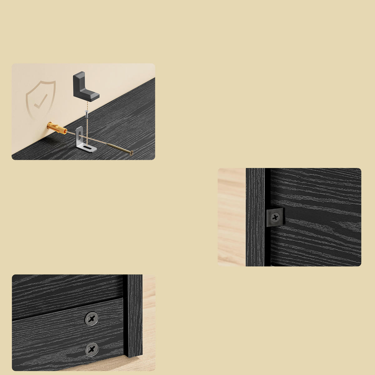 SCHUHKIPPER  in 105,5/82,7/24 cm  - Schwarz, Trend, Holzwerkstoff/Metall (105,5/82,7/24cm) - Boxxx