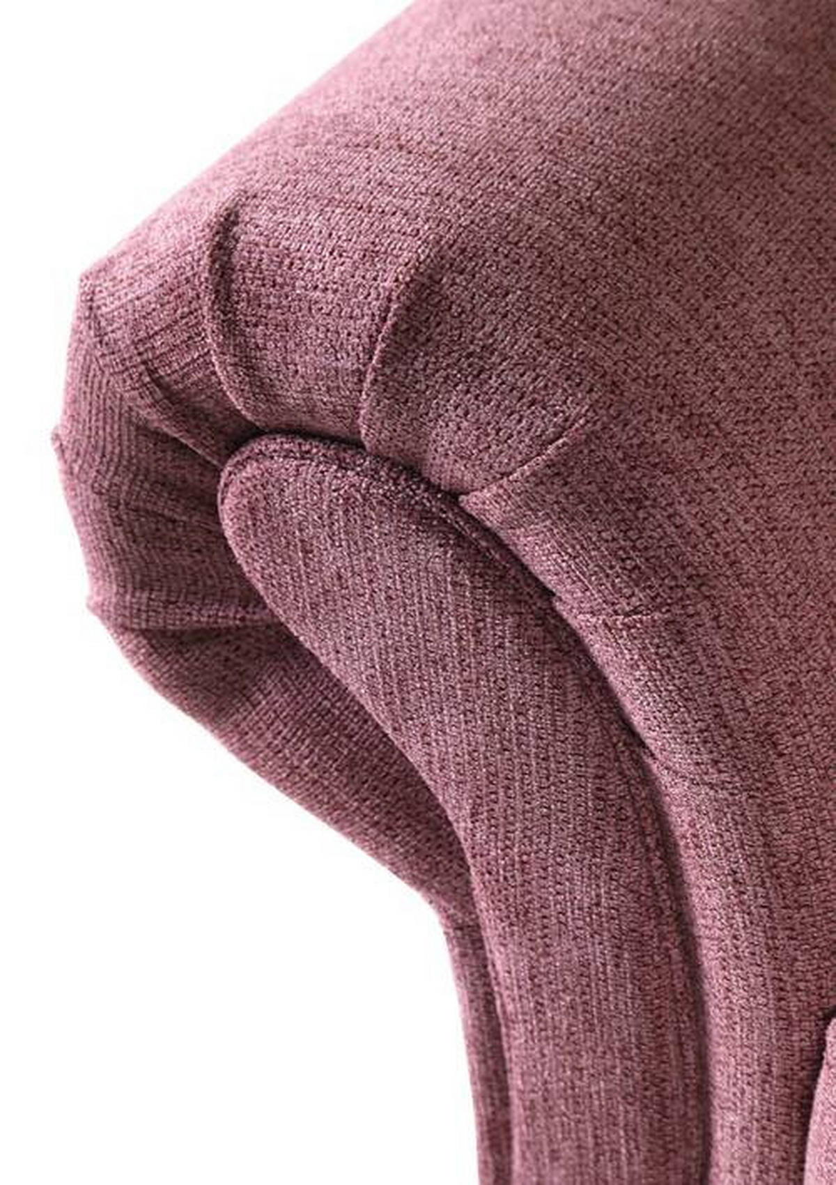 3-SITZER-SOFA in Flachgewebe Rosa  - Dunkelrosa/Schwarz, Romantik / Landhaus, Holz/Textil (218/81/91cm) - Landscape