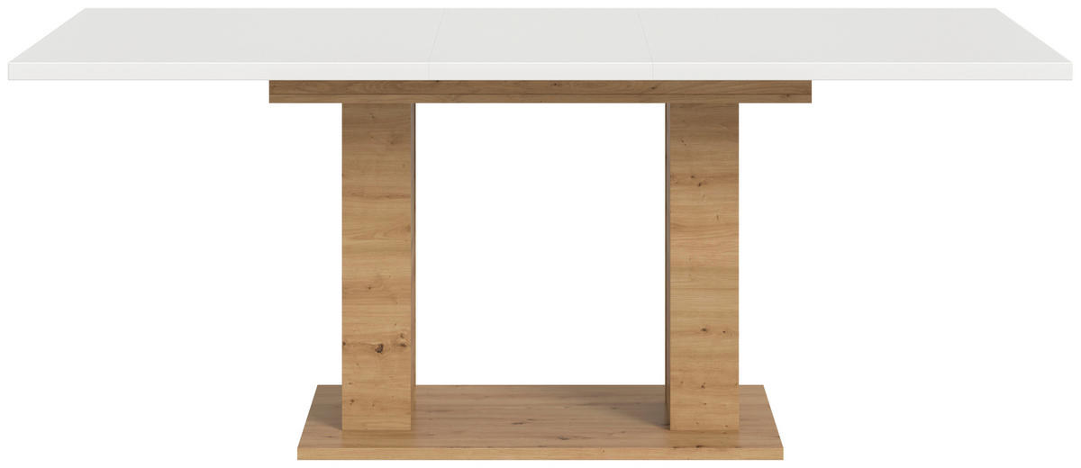 AUSZIEHTISCH Weiß rechteckig  ausziehbar  - Eiche Artisan/Weiß, KONVENTIONELL, Holzwerkstoff (150-190/90/76cm) - MID.YOU