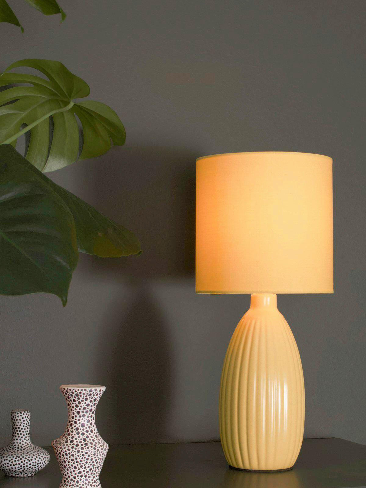 TISCHLEUCHTE Uno 16/37/16 cm   - Gelb/Goldfarben, LIFESTYLE, Keramik/Metall (16/37/16cm) - PR Home