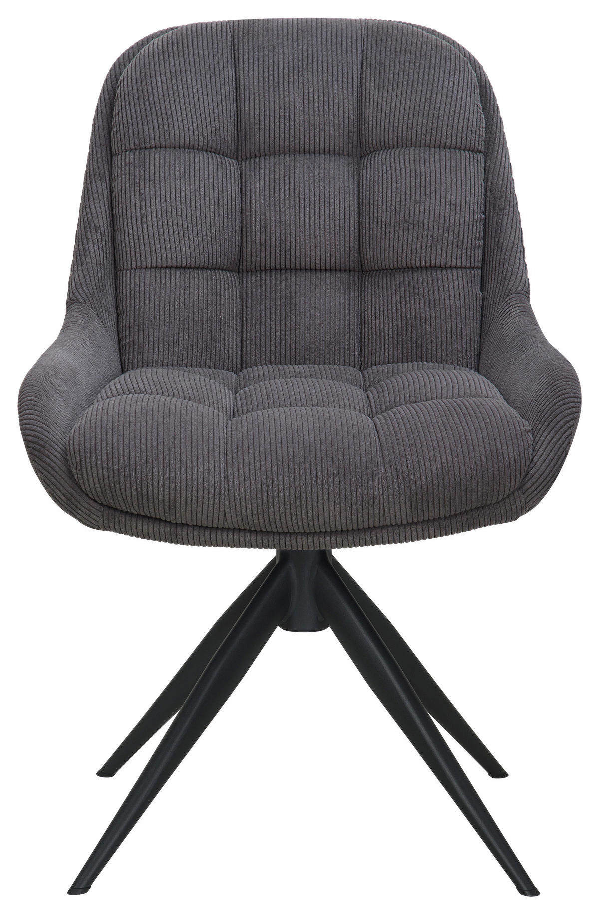 STUHL - Anthrazit/Schwarz, Design, Textil/Metall (58/85/70cm) - Johann Jakob