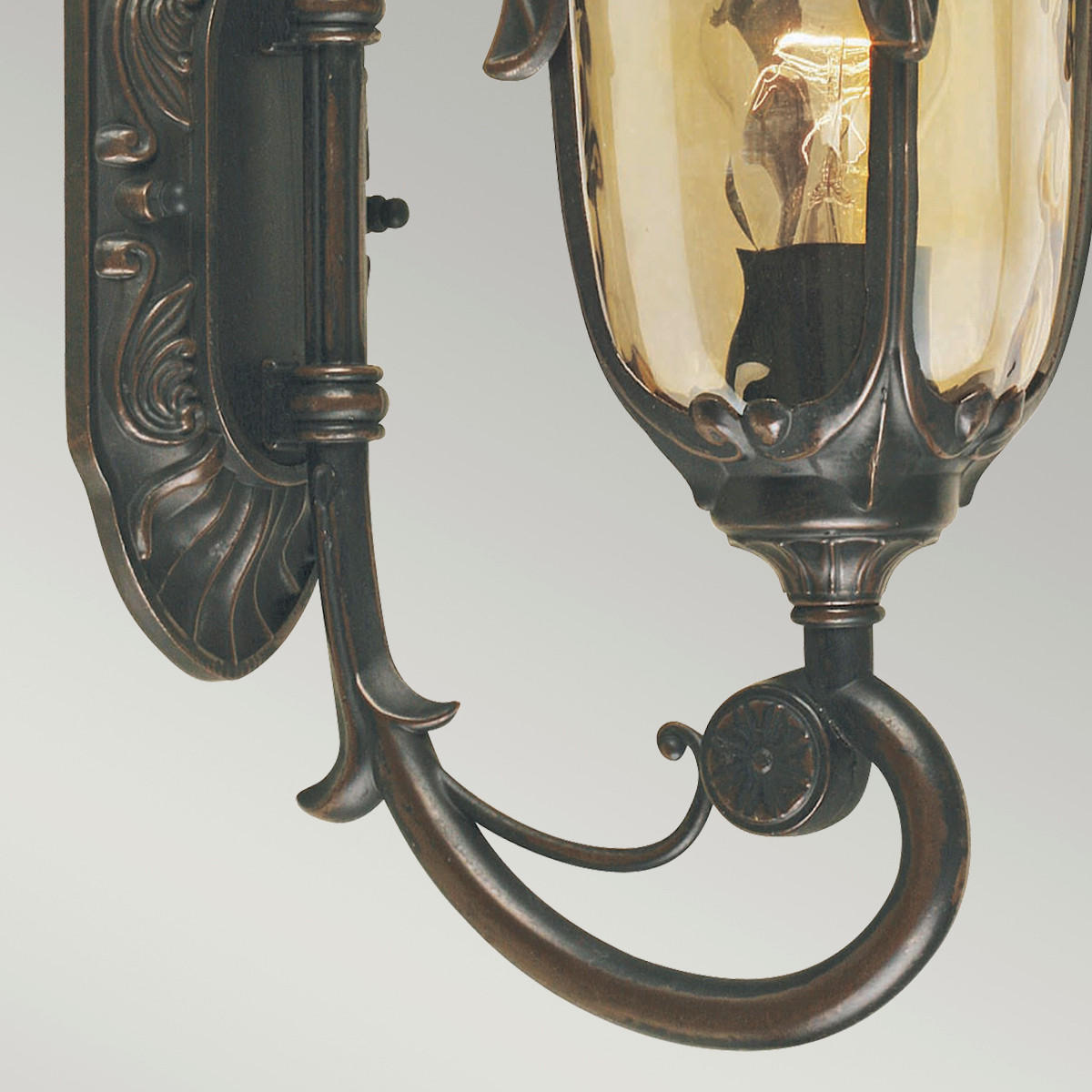 AUSSENWANDLEUCHTE - Bronzefarben, Natur, Glas/Metall (43/17/24cm) - Elstead Lighting