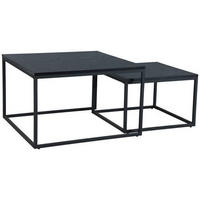 MĂSUȚĂ DE CAFEA - negru, Design, metal/material pe bază de lemn (80/60/50/40/80/60cm) - MID.YOU