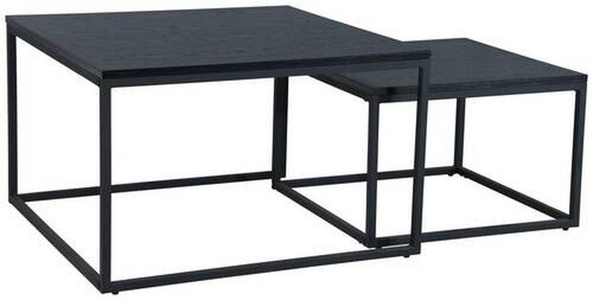 MĂSUȚĂ DE CAFEA - negru, Design, metal/material pe bază de lemn (80/60/50/40/80/60cm) - MID.YOU