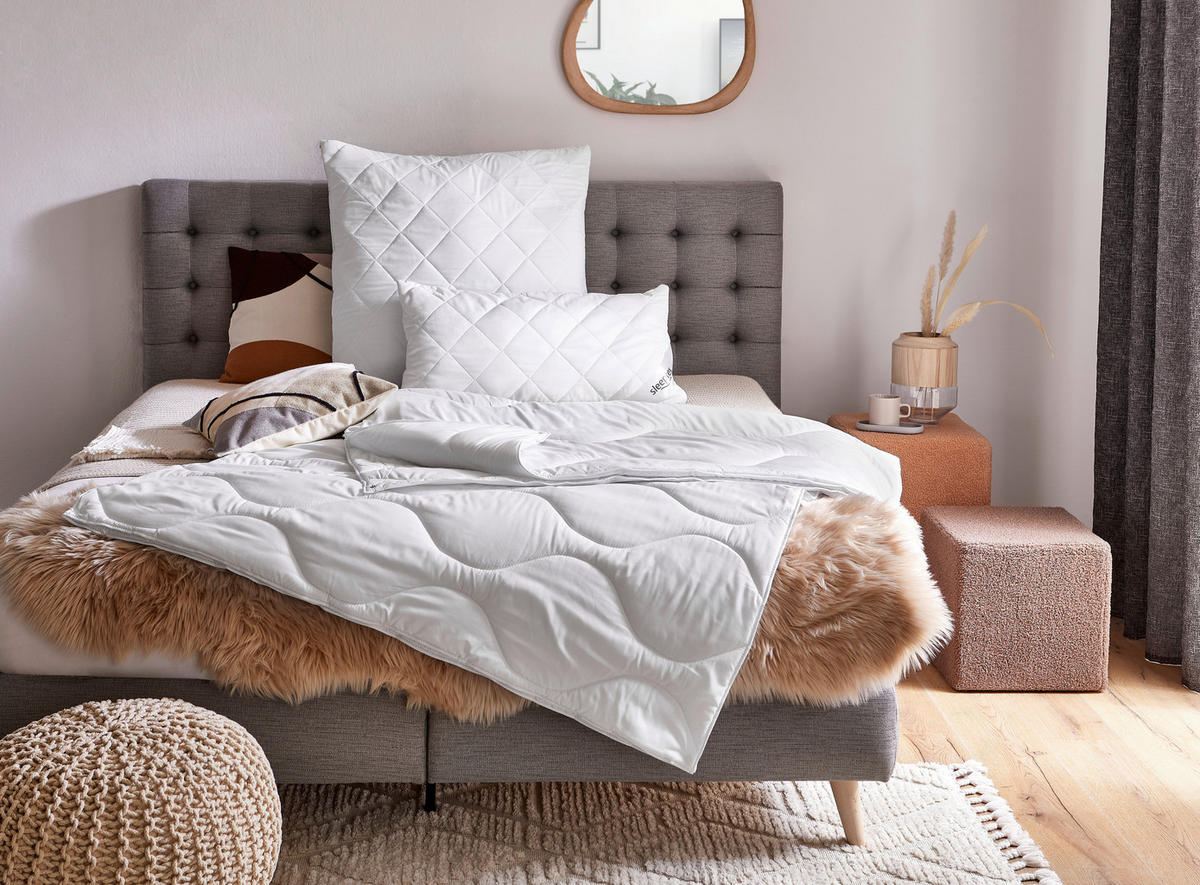 VIERJAHRESZEITENDECKE  Oviedo 155/220 cm  - Weiß, KONVENTIONELL, Textil (155/220cm) - Sleeptex