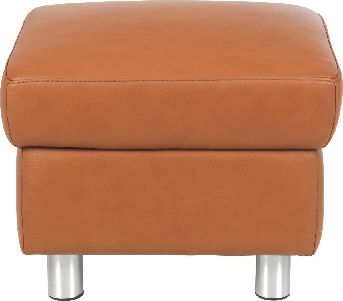 ECKSOFA in Echtleder Braun  217/268 cm  - Alufarben/Braun, KONVENTIONELL, Leder/Metall (217/268cm) - Sedda