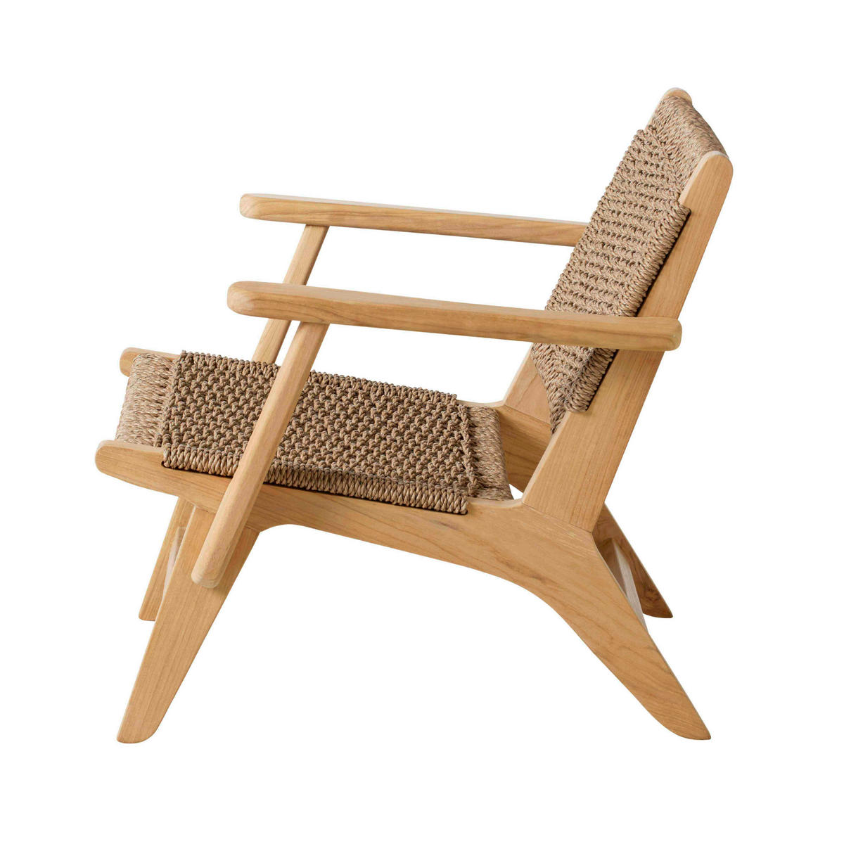 LOUNGESESSEL  - Braun/Teakfarben, Natur, Holz/Kunststoff (68/70/75cm) - Gardenson