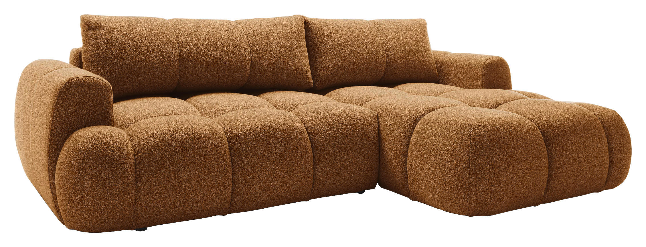 ECKSOFA Dunkelgelb Struktur  - Dunkelgelb/Schwarz, KONVENTIONELL, Kunststoff/Textil (272/172cm) - Carryhome