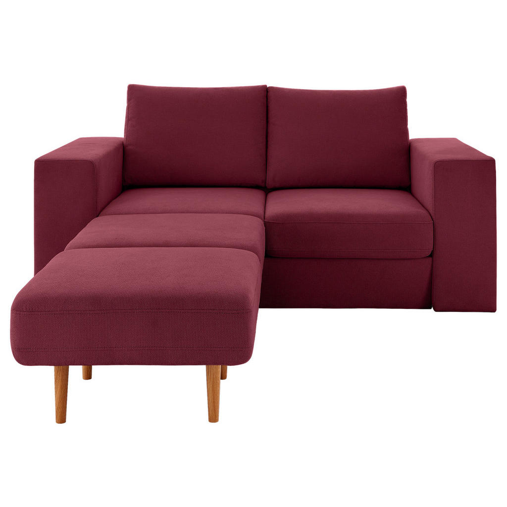 Thumbnail - Looks by W.Joop Zweisitzer-Sofa Looks V-1, Rot, Beere, Textil, 2-Sitzer, 172x96x107 cm, Made in EU, Rücken echt, Wohnzim...