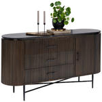 SIDEBOARD Messingfarben Einlegeboden  - Messingfarben/Schwarz, Trend, Holzwerkstoff/Stein (150/80/40cm) - Ambia Home