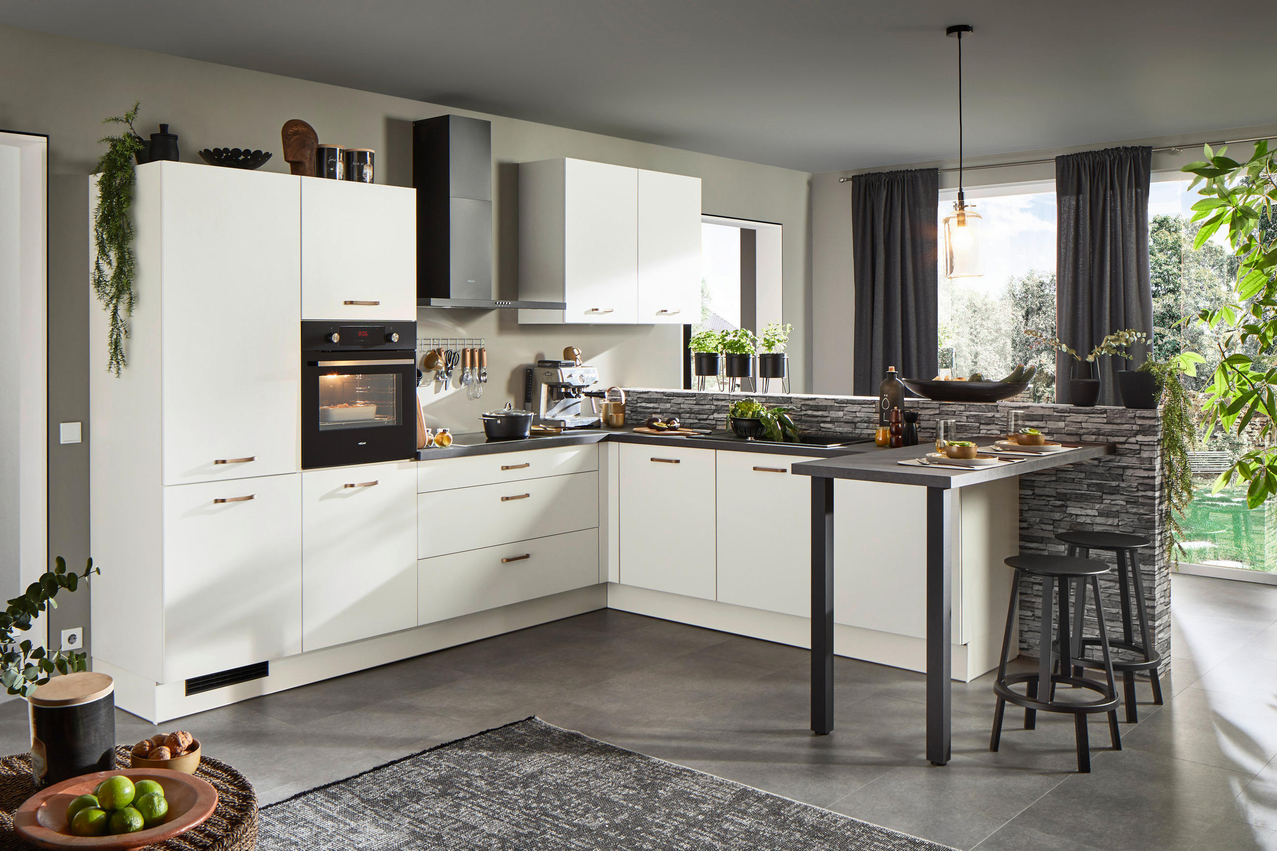 KUCHYŇA NA MIERU VE120 - biela, Basics, kompozitné drevo - Venda