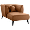 XXL-SESSEL in Lederlook Cognac  - Cognac/Schwarz, Modern, Holz/Textil (108/84/155cm) - Livetastic