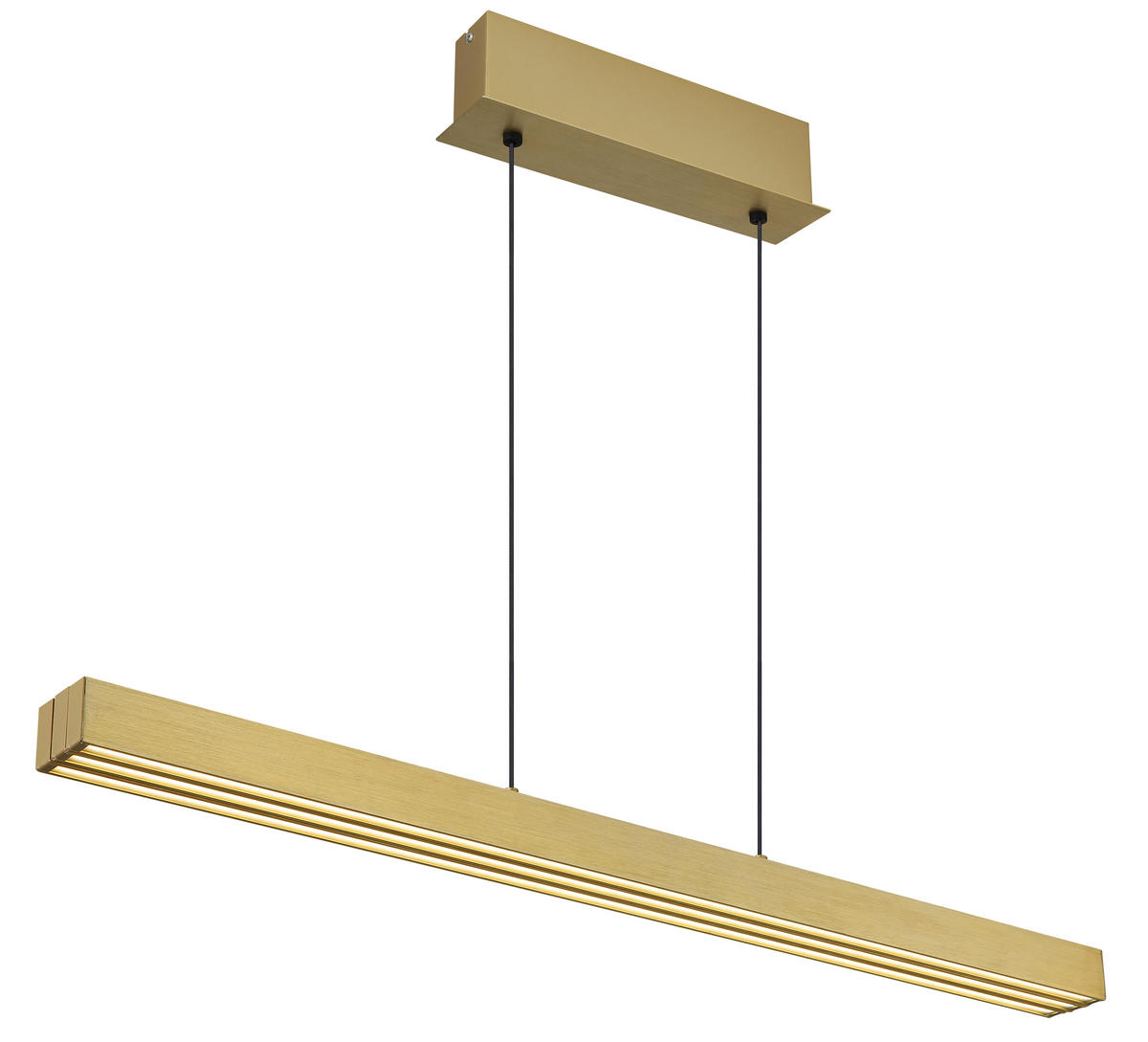 LED-HÄNGELEUCHTE 150/7,5/150 cm    - Messingfarben/Opal, Design, Kunststoff/Metall (150/7,5/150cm) - Globo