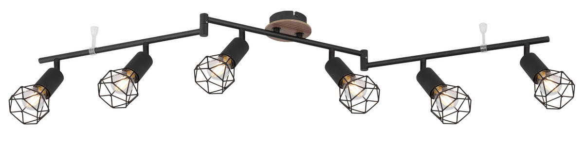 SPOTLIGHT 116/10/24,5 cm   - brun/svart, Basics, metall/trä (116/10/24,5cm) - Globo