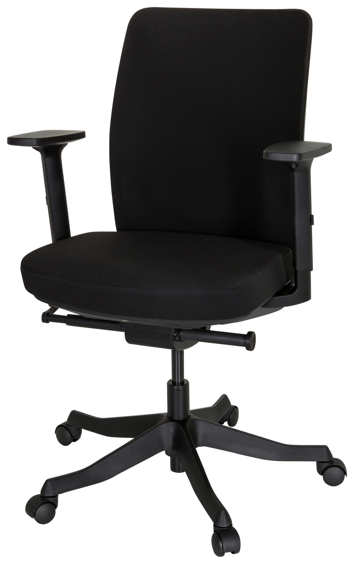 OTOČNÁ ŽIDLE, plochá tkanina, černá - černá, Moderní, textil/plast (68/111/60cm) - MID.YOU