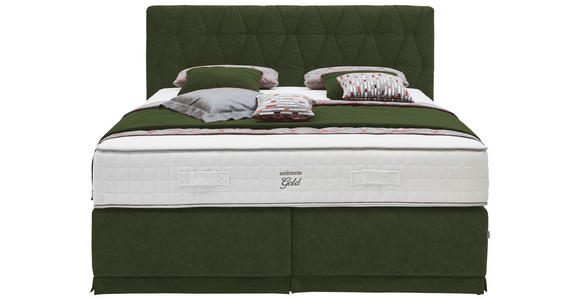 BOXSPRINGBETT 180/200 cm  in Grün  - Grün, KONVENTIONELL, Textil (180/200cm) - Ambiente