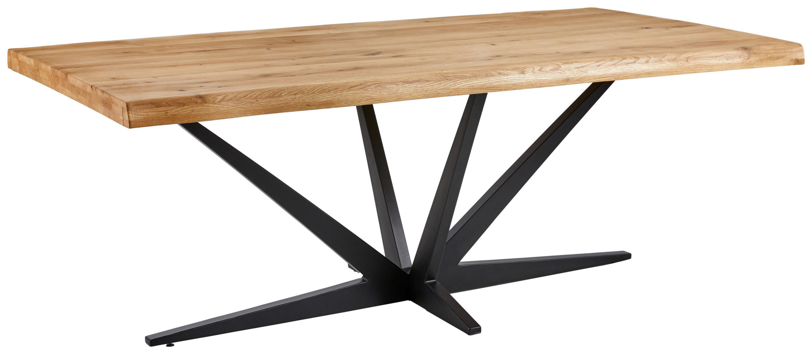JEDÁLENSKÝ STÔL, dub, čierna, farba duba, 200/100/75 cm - čierna/farba duba, Natur, kov/drevo (200/100/75cm) - Linea Natura