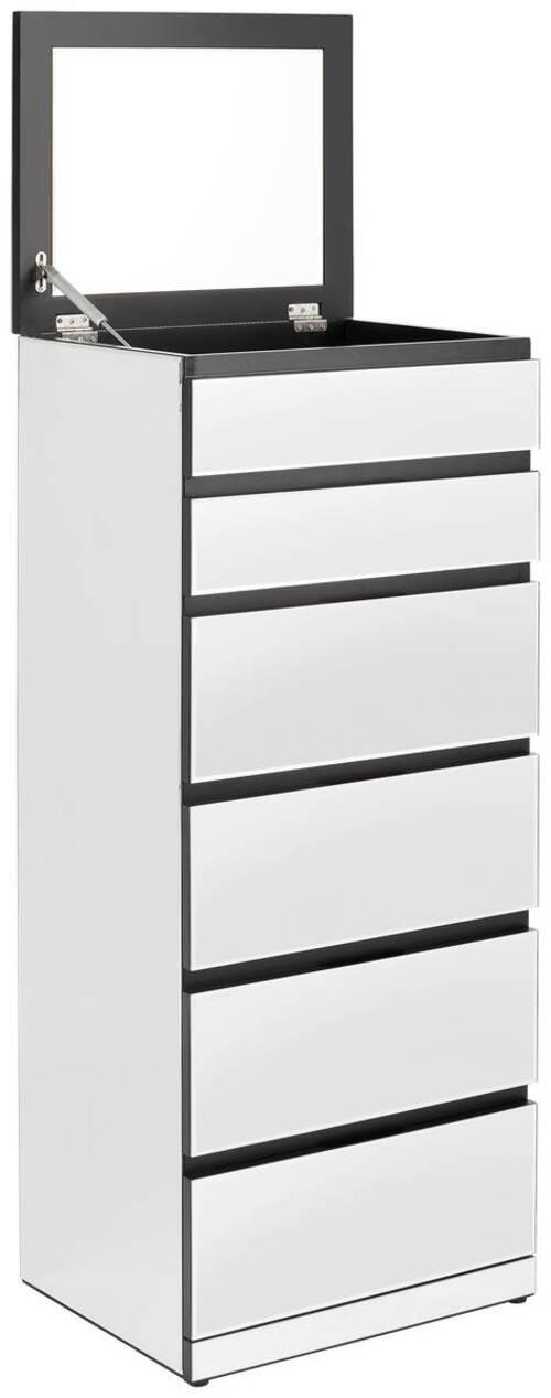 KOMMODE  in 50/120/40 cm  - Silberfarben, Trend, Glas/Holzwerkstoff (50/120/40cm) - Xora
