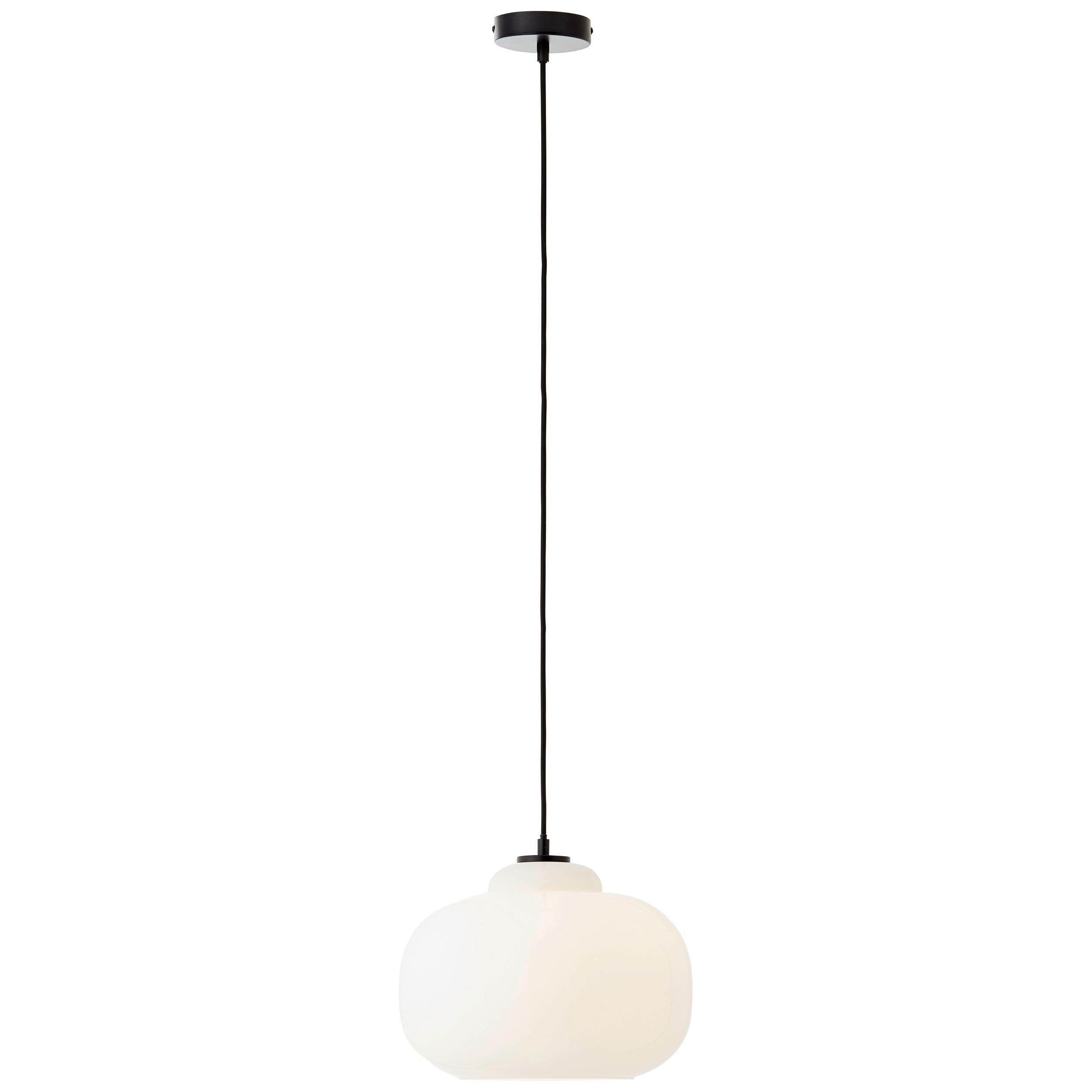 PENDELLEUCHTE Blop 30/128,5 cm   - Weiß, Design, Glas/Metall (30/128,5cm) - Brilliant