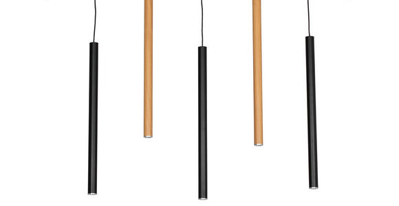 LED-HÄNGELEUCHTE 85/5,5/175 cm - Eichefarben/Schwarz, Design, Metall (85/5,5/175cm) - Novel