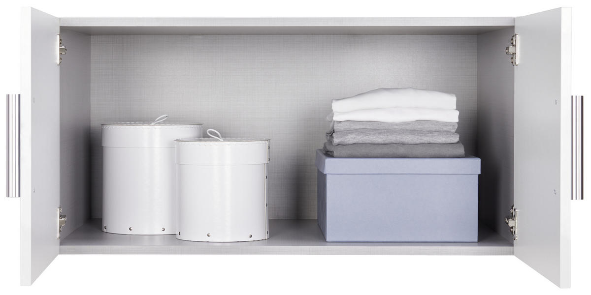 NADSTAVEC NA SKRIŇU, 80/40/54 cm - biela/chrómová, Design, kompozitné drevo/plast (80/40/54cm) - Xora