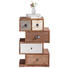 KOMMODE Mangoholz, Recyclingholz massiv Mooreichefarben - Mooreichefarben/Multicolor, LIFESTYLE, Holz/Metall (50/80/30cm) - Landscape