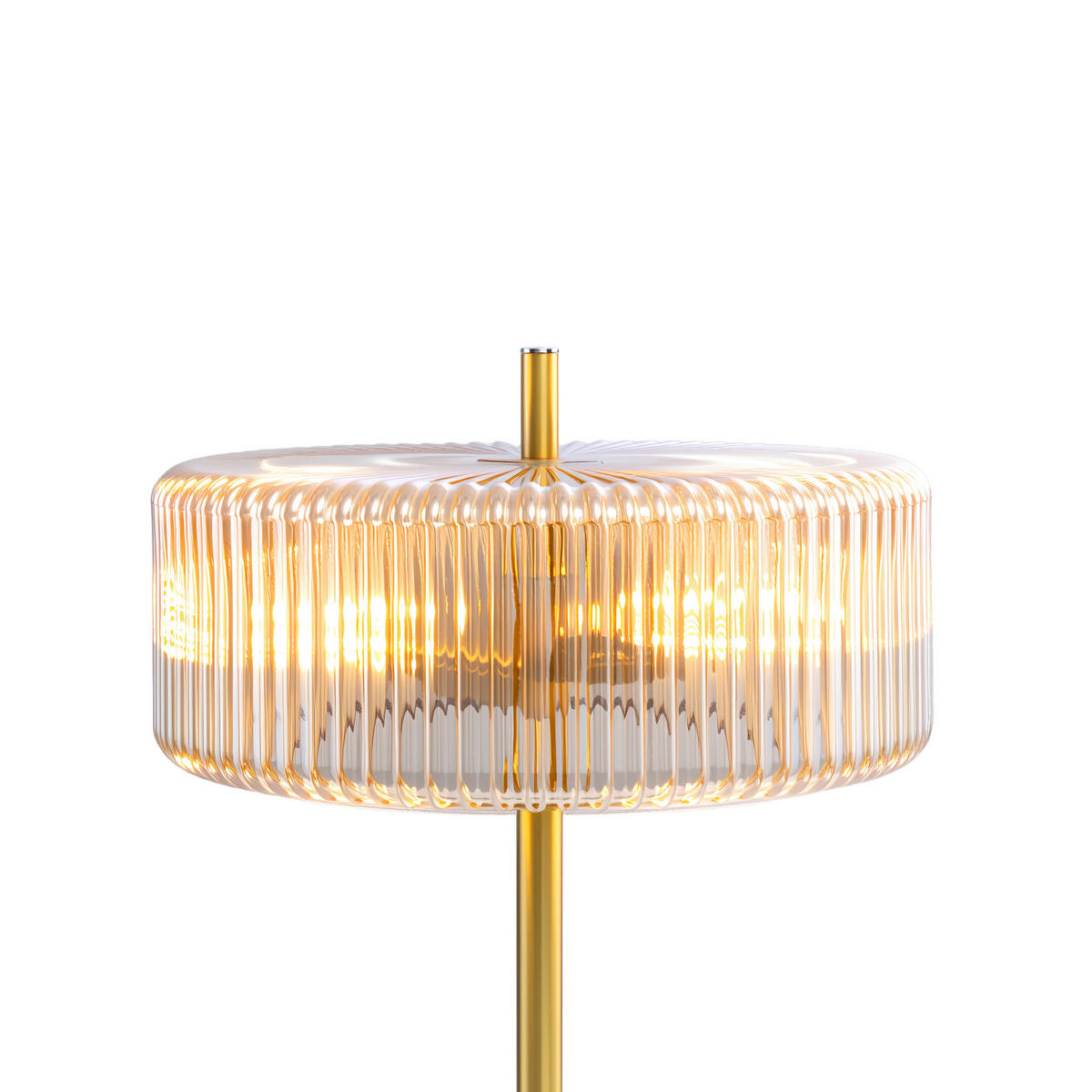 TISCHLEUCHTE - Goldfarben/Bernsteinfarben, Trend, Glas/Metall (30/51cm) - Collet's Monde