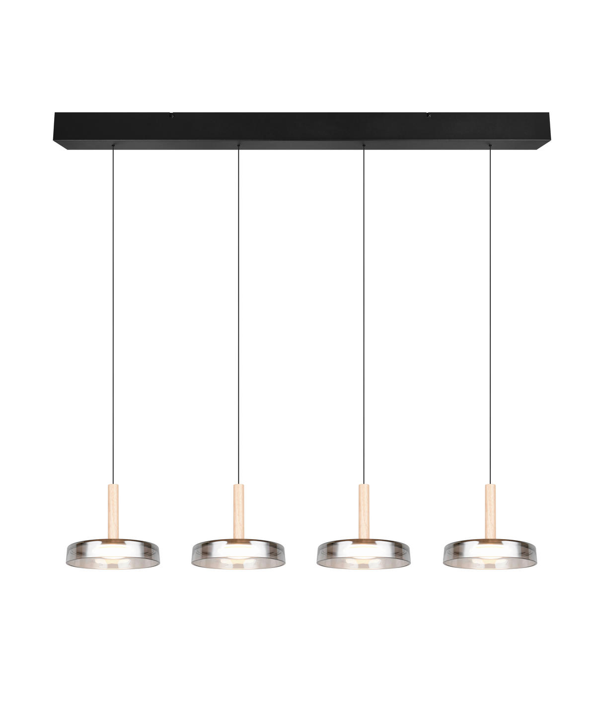 LED-PENDELLAMPA Celeste 115/22/200 cm  - kromfärg/svart, Design, metall/glas (115/22/200cm) - Trio Leuchten