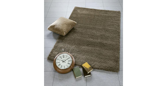 HOCHFLORTEPPICH 133/195 cm Fantasy Shaggy Hellbraun  - Hellbraun, Basics, Textil (133/195cm) - Novel