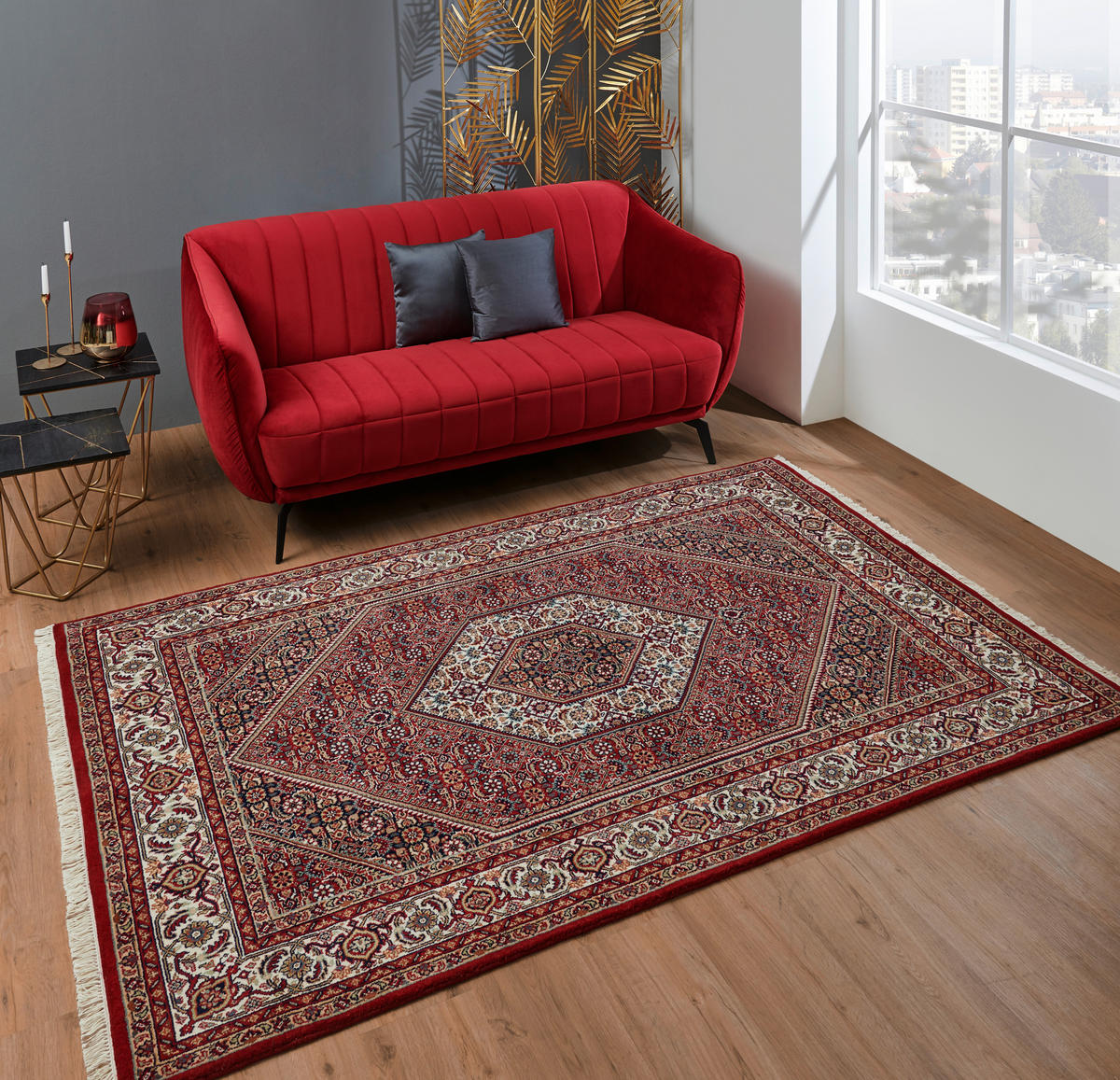 ORIENTTEPPICH 60/90 cm Bidjar Rot  - Rot/Creme, Lifestyle, Textil (60/90cm) - Cazaris
