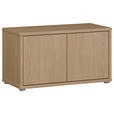 GARDEROBENBANK - Eichefarben/Grau, MODERN, Kunststoff (74,5/41,5/34,9cm) - Carryhome
