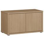 GARDEROBENBANK - Eichefarben/Grau, MODERN, Kunststoff (74,5/41,5/34,9cm) - Carryhome