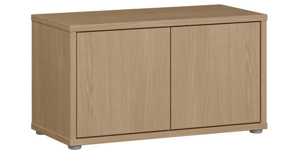 GARDEROBENBANK - Eichefarben/Grau, MODERN, Kunststoff (74,5/41,5/34,9cm) - Carryhome