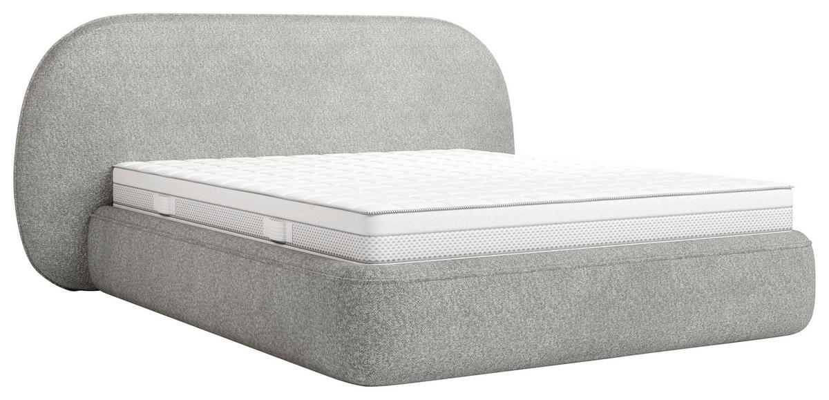 STOPPAD SÄNG ,160/200 cm  i kola  - svart/kola, Modern, metall/trämaterial (160/200cm) - MID.YOU