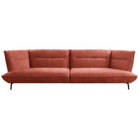 MEGASOFA in Flachgewebe Kupferfarben  - Schwarz/Kupferfarben, Design, Holzwerkstoff/Textil (339/92/99cm) - Moderano