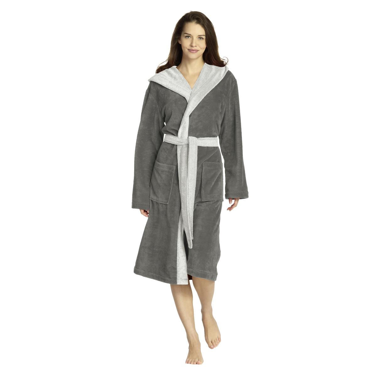 BADEMANTEL XL Unisex  - Grau, Basics, Textil (XLnull) - Vossen
