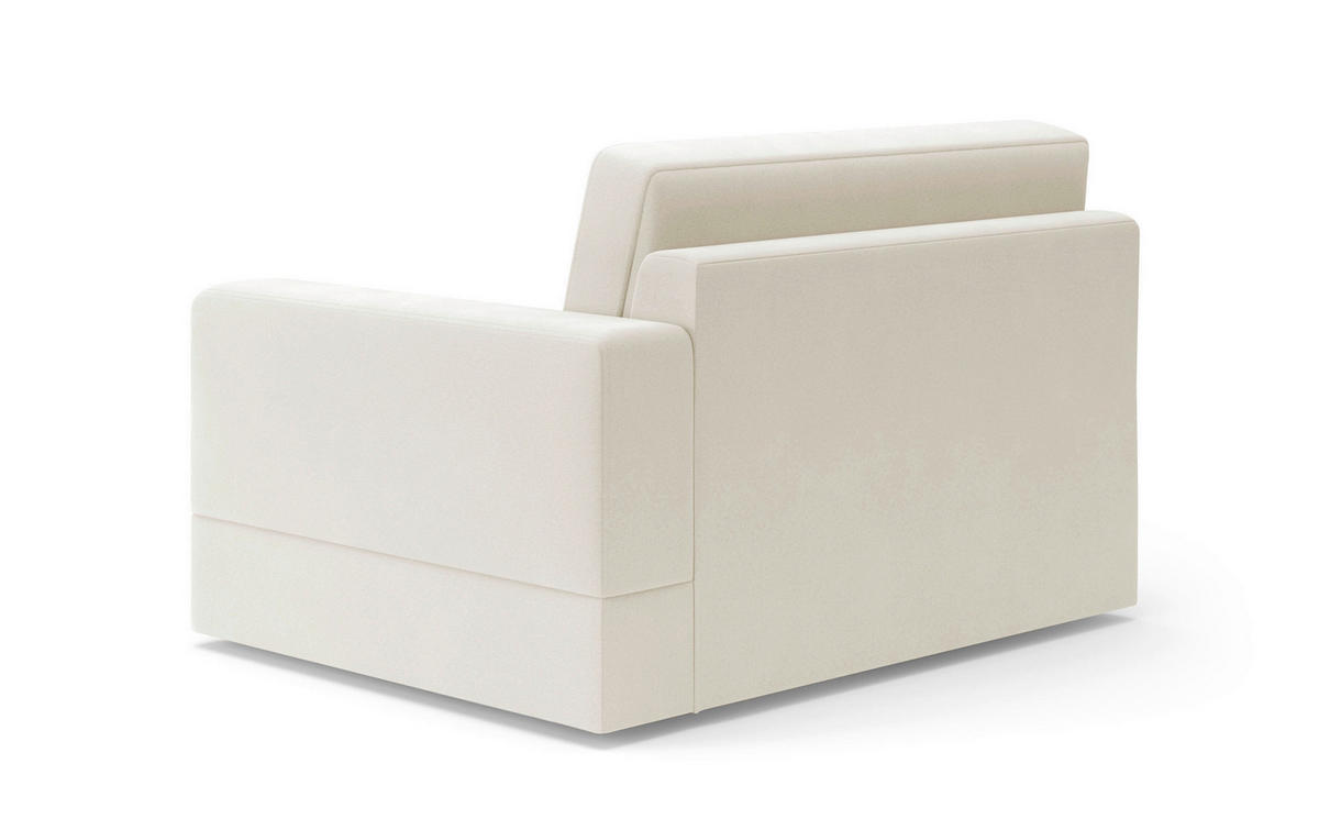 SOFAELEMENT FABIO E Mikrofaser Elfenbein  - Elfenbein/Schwarz, MODERN, Kunststoff/Textil (132/87/108cm) - Sit & More