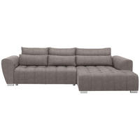 HÖRNSOFFA i vävt tyg ljusbrun  - ljusbrun/silver, Modern, textil/plast (304/218cm) - Livetastic