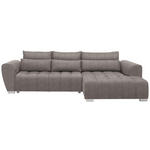 ECKSOFA in Webstoff Hellbraun  304/218 cm  - Hellbraun/Silberfarben, MODERN, Kunststoff/Textil (304/218cm) - Carryhome